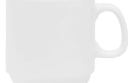 Varick Classic Cafe 10 oz Bright White Stack Mug – 12/Case